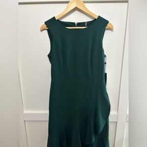 Tommy Hilfiger women’s green formal ruffled minidress